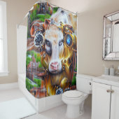 Rideaux De Douche Cyber-vache vapeur (En situation)