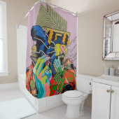 Rideaux De Douche cyberpunk, anime, manga, acide, cyber, art, (En situation)