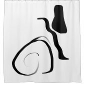 Rideaux De Douche Cycle de rotation : noir et blanc Abstrait (Devant)
