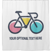 Rideaux De Douche Cyclisme de texte personnalisé (Devant)