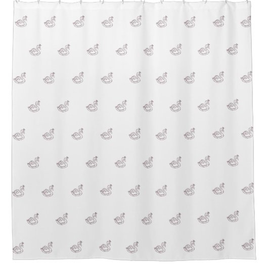 Rideaux De Douche Cygne dans la couronne (Devant)