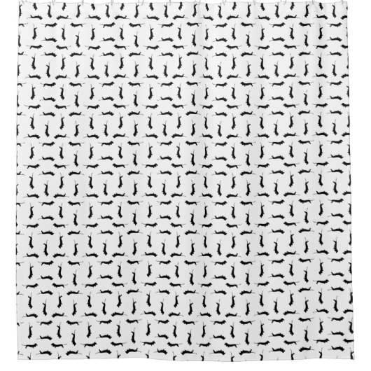 Rideaux De Douche Dachshund Chien Silhouettes COULEUR ARRIÈRE - PLAN (Devant)