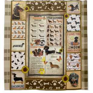 Rideaux De Douche Dachshund Connaissances - Cadeau général
