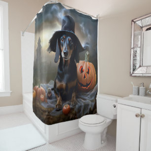 Rideaux De Douche Dachshund Halloween Épouvantable