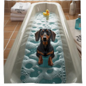 Rideaux De Douche Dachshund Sloppy Sleepy mignonne drôle (Devant)