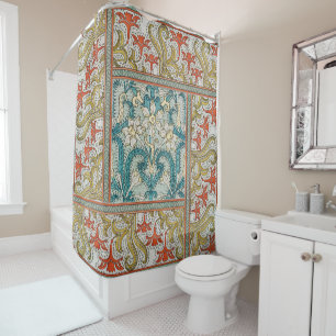 Rideaux De Douche Daffodique chintz papier peint à fleurs Art nouvea