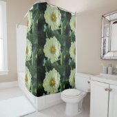 Rideaux De Douche Dahlia Fleur jaune clair (En situation)