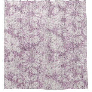 Rideaux De Douche Daisy Brisée Texturée en Relief Douce Lilas