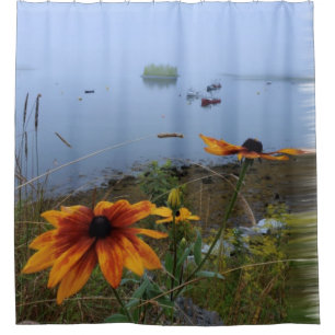 Rideaux De Douche Daisy coloré, toile Lubec Maine Imprimer