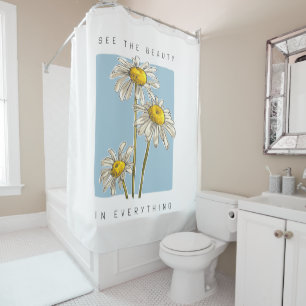 Rideaux De Douche Daisy Flowers Beauté Slogan