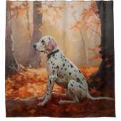 Rideaux De Douche Dalmatien en automne Feuilles automne Inspirer (Devant)