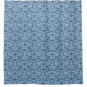 Rideaux De Douche Damas bleu