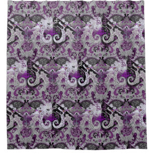 Rideaux De Douche Damas de dragon désisexuel - Couleurs de drapeau d