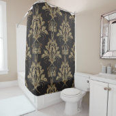 Rideaux De Douche Damas florales brodées : Royal Seamless. (En situation)