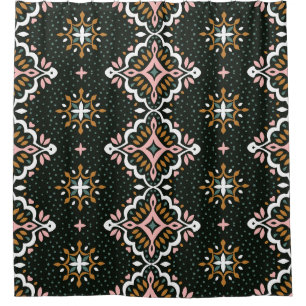 Rideaux De Douche Damas Oriental : Vintage mosaïque Talavera.