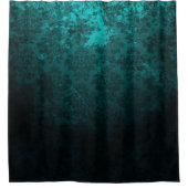 Rideaux De Douche Damas Turquoise de luxe (Devant)