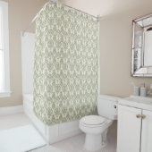 Rideaux De Douche Damas vert (En situation)