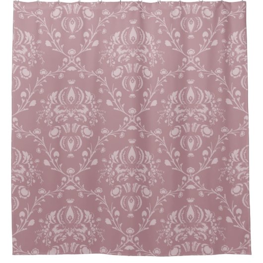 Rideaux De Douche Damas violet et blanc (Devant)