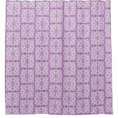 Rideaux De Douche Damask blanc sur lilac (Devant)
