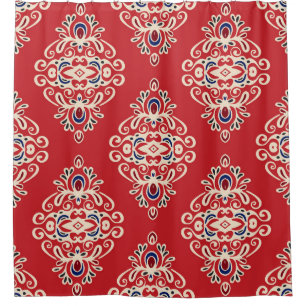 Rideaux De Douche Damask Vintage : Flourish Seamless Motif.