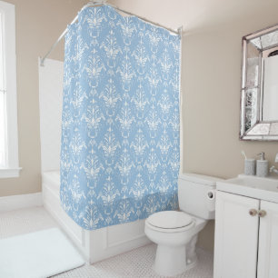 Rideaux De Douche Damassé bleue élégante