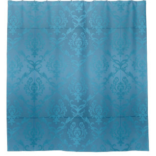 Rideaux De Douche Damassé fascinante moderne vintage de turquoise