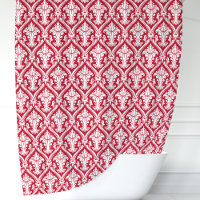 Damassé rouge et blanc