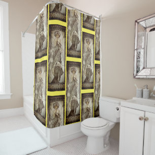 Rideaux De Douche Dame Art déco vintage