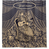 Rideaux De Douche Dame avec guitare (Devant)