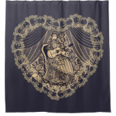 Rideaux De Douche Dame avec guitare (Devant)