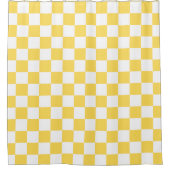 Rideaux De Douche Damier jaune visuel classique (Devant)