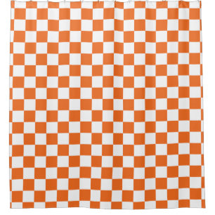 Rideaux De Douche Damier orange