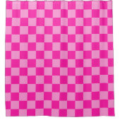 Rideaux De Douche Damier Rose Accrocheur (Devant)