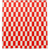 Rideaux De Douche Damier rouge et blanc (Devant)