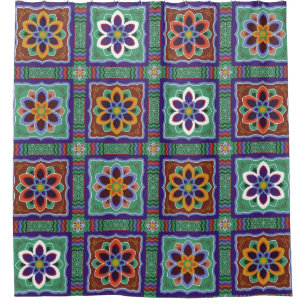 Rideaux De Douche Dan-cheong. Art du temple traditionnel coréen.danc