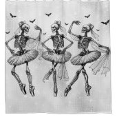 Rideaux De Douche Dancing Skeleton Ballerina Halloween Parties scint (Devant)