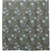 Rideaux De Douche Dandelion Fleurs gris bleu (Devant)