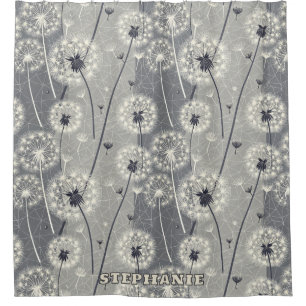 Rideaux De Douche Dandelion monochrome moderne