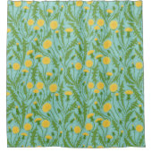 Rideaux De Douche Dandelions, vert, jaune et bleu (Devant)