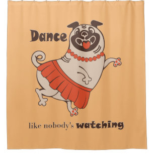 Rideaux De Douche Danse comme personne ne regarde Carlin Girl