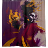 Rideaux De Douche Danse de l'esprit – Figure abstraite expressive (Devant)