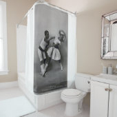 Rideaux De Douche Danse de promenade de gâteau de Français des (En situation)