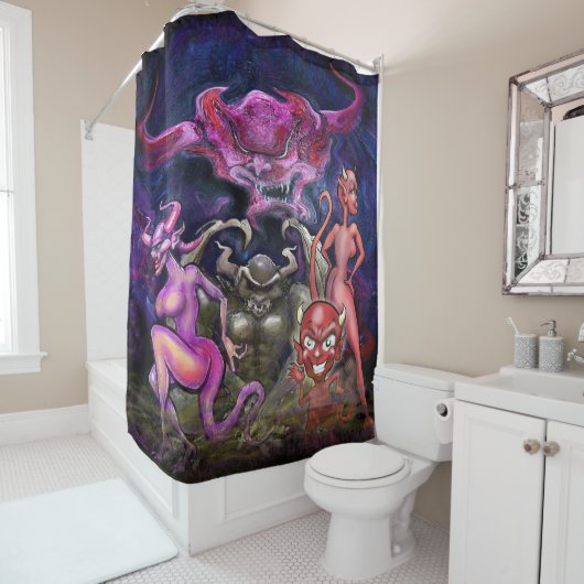 Rideaux De Douche Danse démon (En situation)