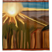 Rideaux De Douche Danse des cactus art Abstrait (Devant)