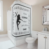 Rideaux De Douche Danse inspiration citation notes musicales noir (En situation)