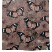 Rideaux De Douche Danse rose de papillon d'or 1 (Devant)