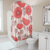 Rideaux De Douche Danse sur le terrain du pavot : Rhapsody florale s (En situation)