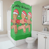 Rideaux De Douche Danseurs de pain d'épice de Noël (En situation)