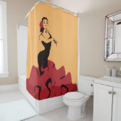 Rideaux De Douche danseuse de flamenco dans une pose spectaculaire (En situation)