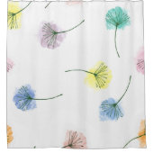 Rideaux De Douche Dansons | Motif floral aquarelle (Devant)